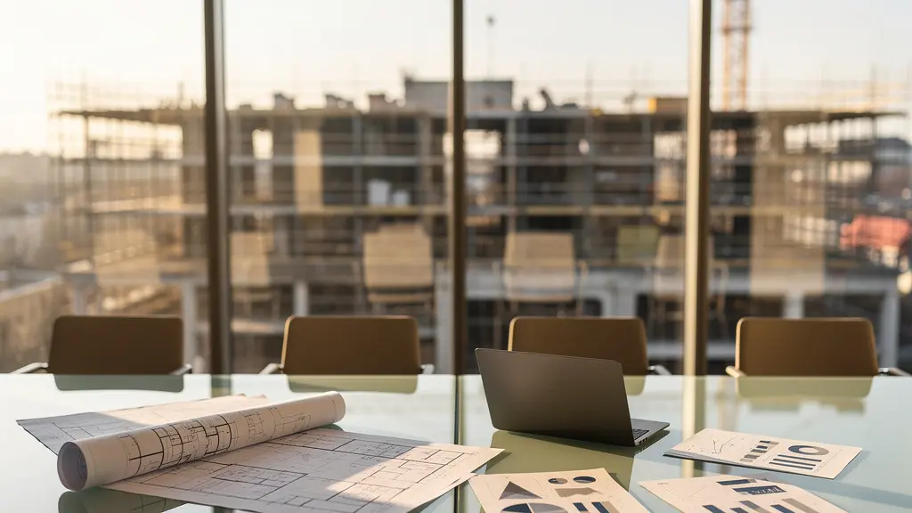 Analyse de documents financiers d'un promoteur immobilier avec graphiques et bilans comptables