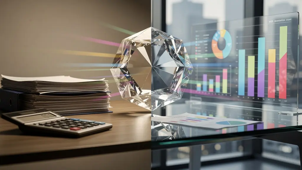 Composition symbolique représentant la transformation d'une épargne classique en stratégie d'investissement dynamique