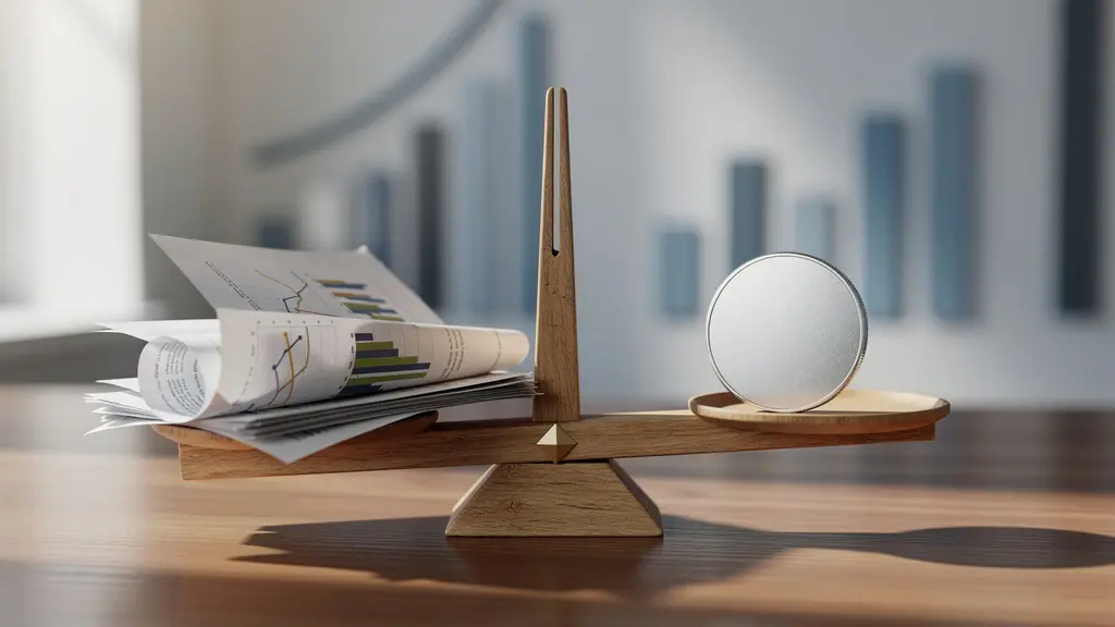 Composition équilibrée montrant la dualité entre stock picking actif et ETF passif dans l'investissement boursier