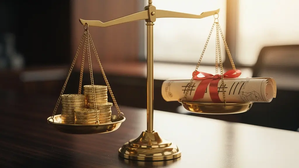 Épargne sécurisée représentée par une balance équilibrant pièces dorées et papiers d'obligations