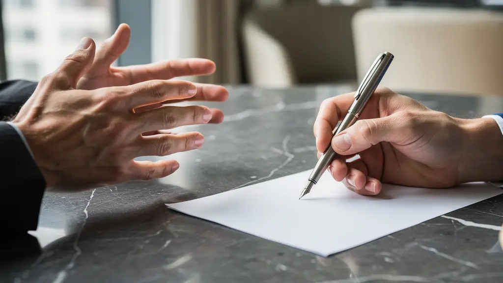 Négociation professionnelle entre investisseur et conseiller financier