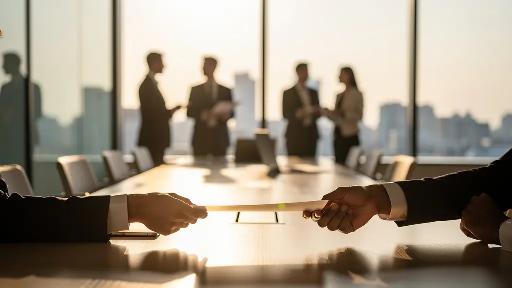 Investisseur Super Angel analysant des opportunités d'investissement avec des fondateurs de startup dans un bureau moderne